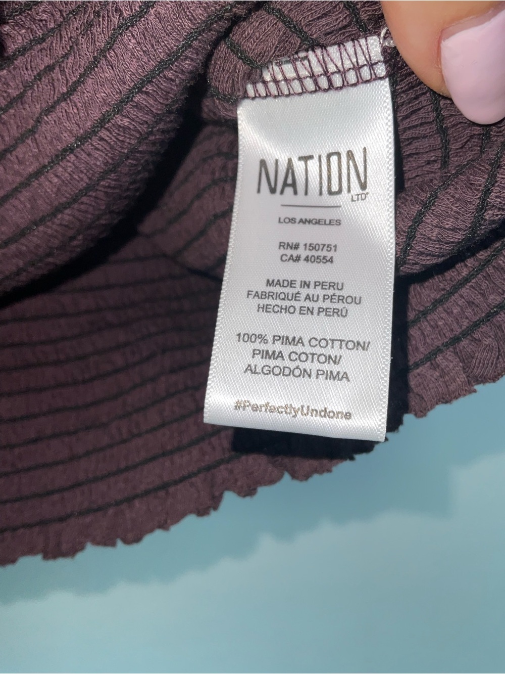 Nation LTD Plum Zandra smocked Square Neck Puff Sleeve Top - Picture 4 of 8
